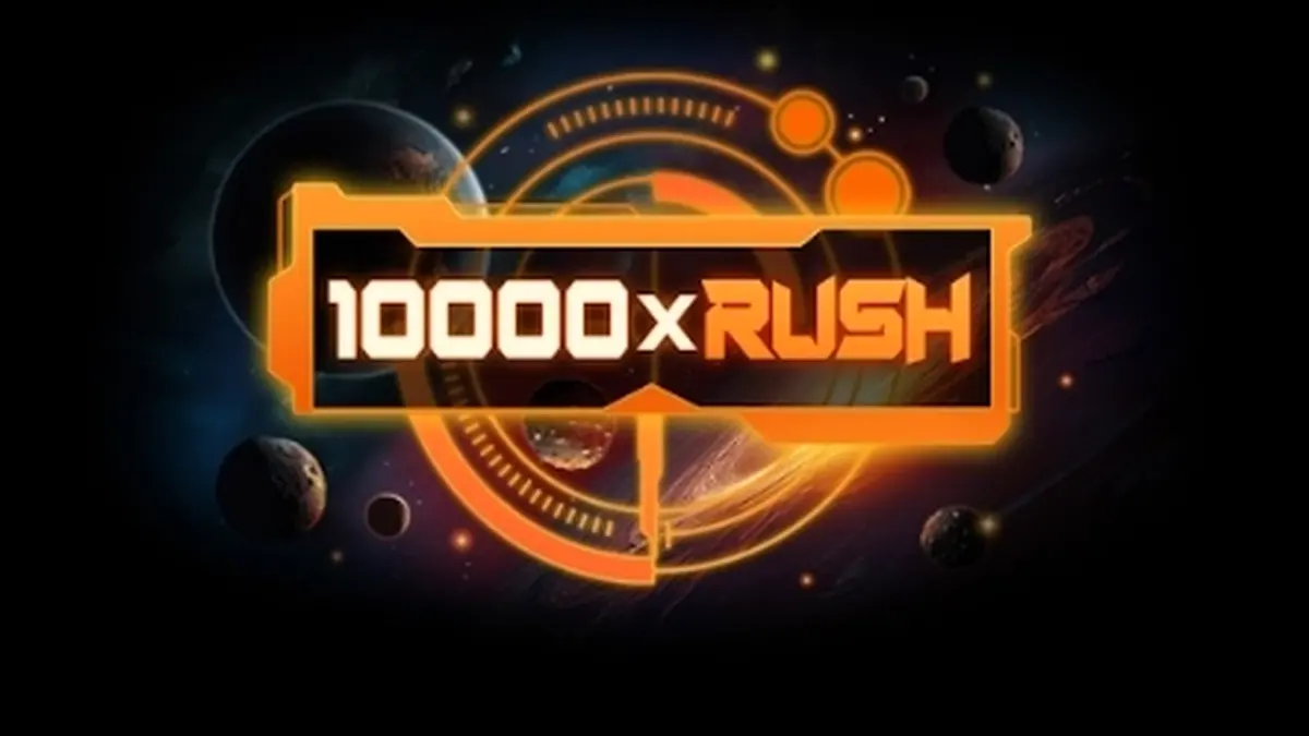 Tampilan visual slot 10000 x Rush dengan desain minimalis